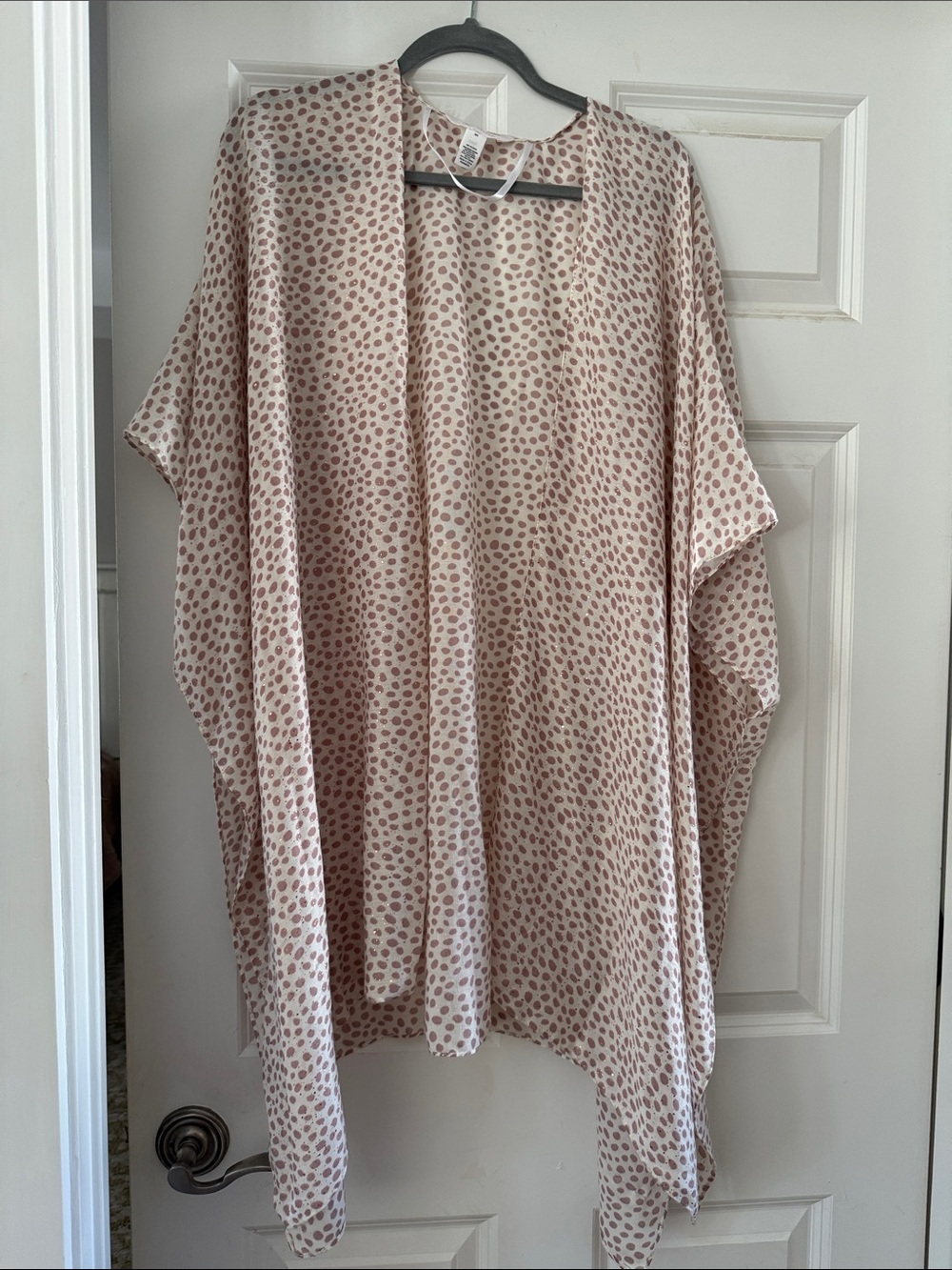 LC Lauren Conrad Cream and Brown Printed Cape